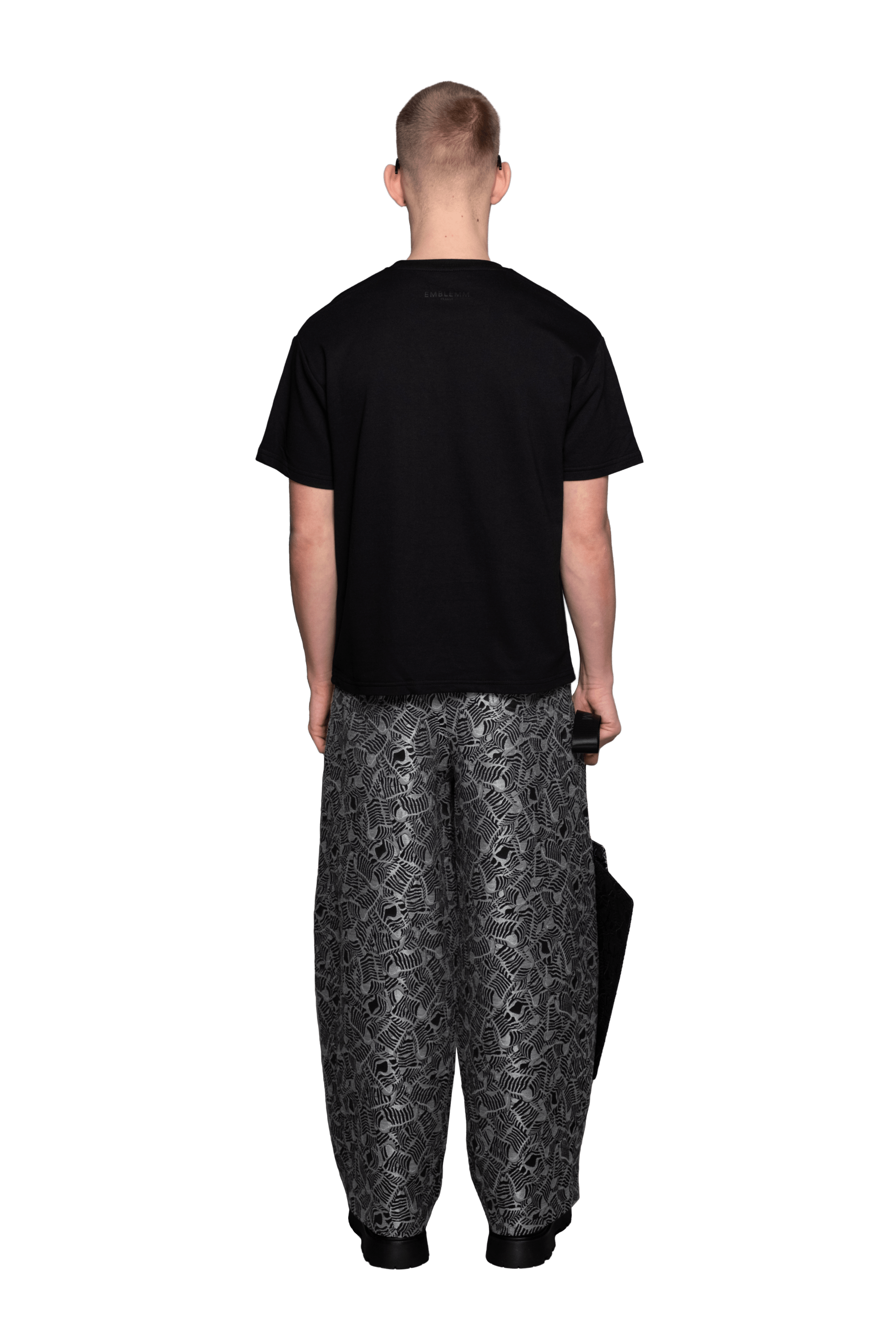 Relaxed Fit Unisex T-shirt with Blurred Mic Print in Organic Cotton Blend