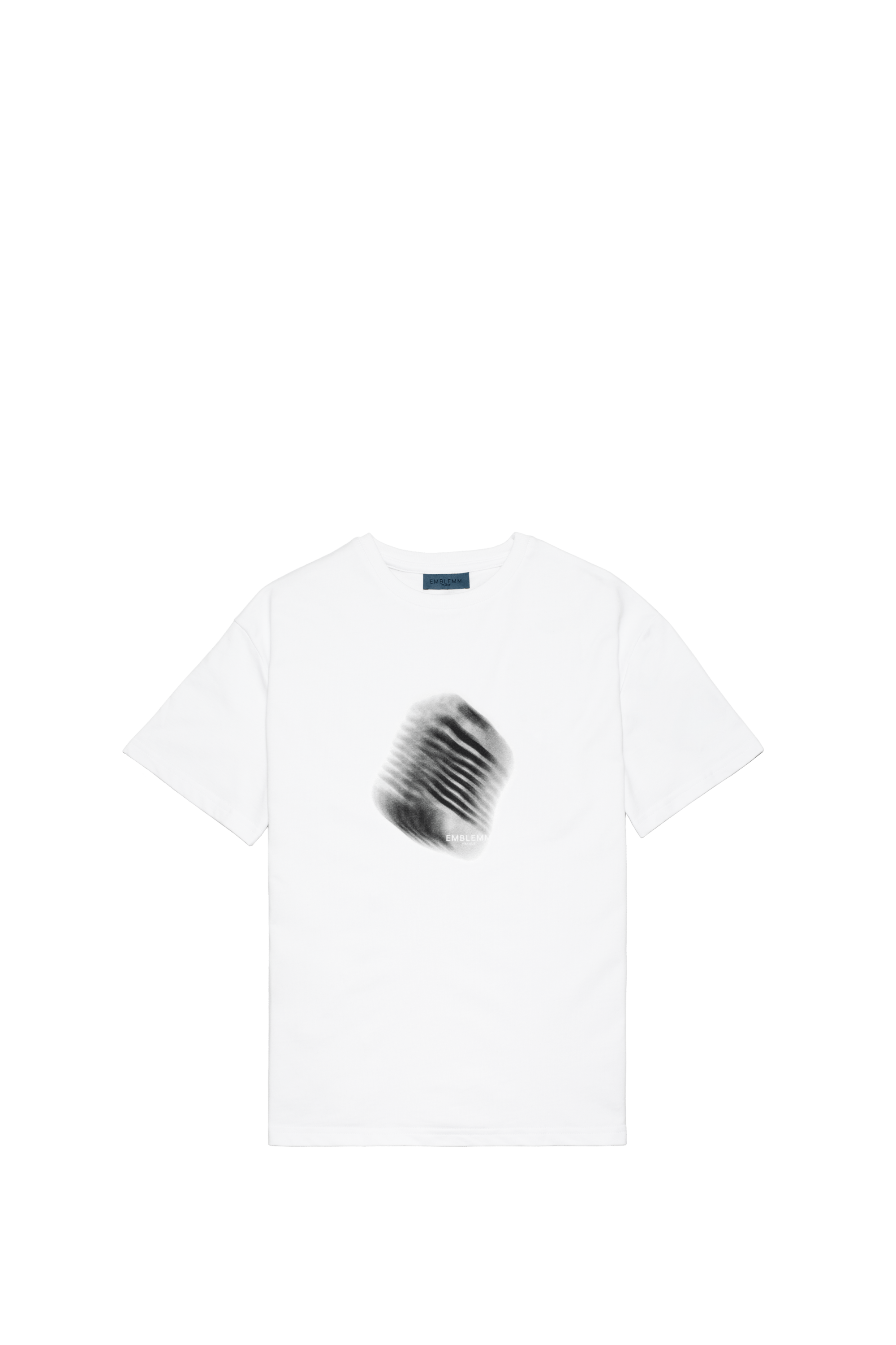 Relaxed Fit Unisex T-shirt with Blurred Mic Print in Organic Cotton Blend