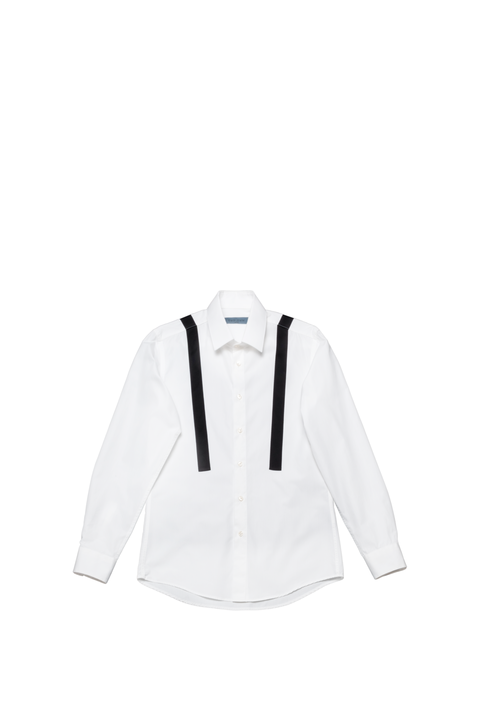 Braces Detail Fitted Shirt in Cotton