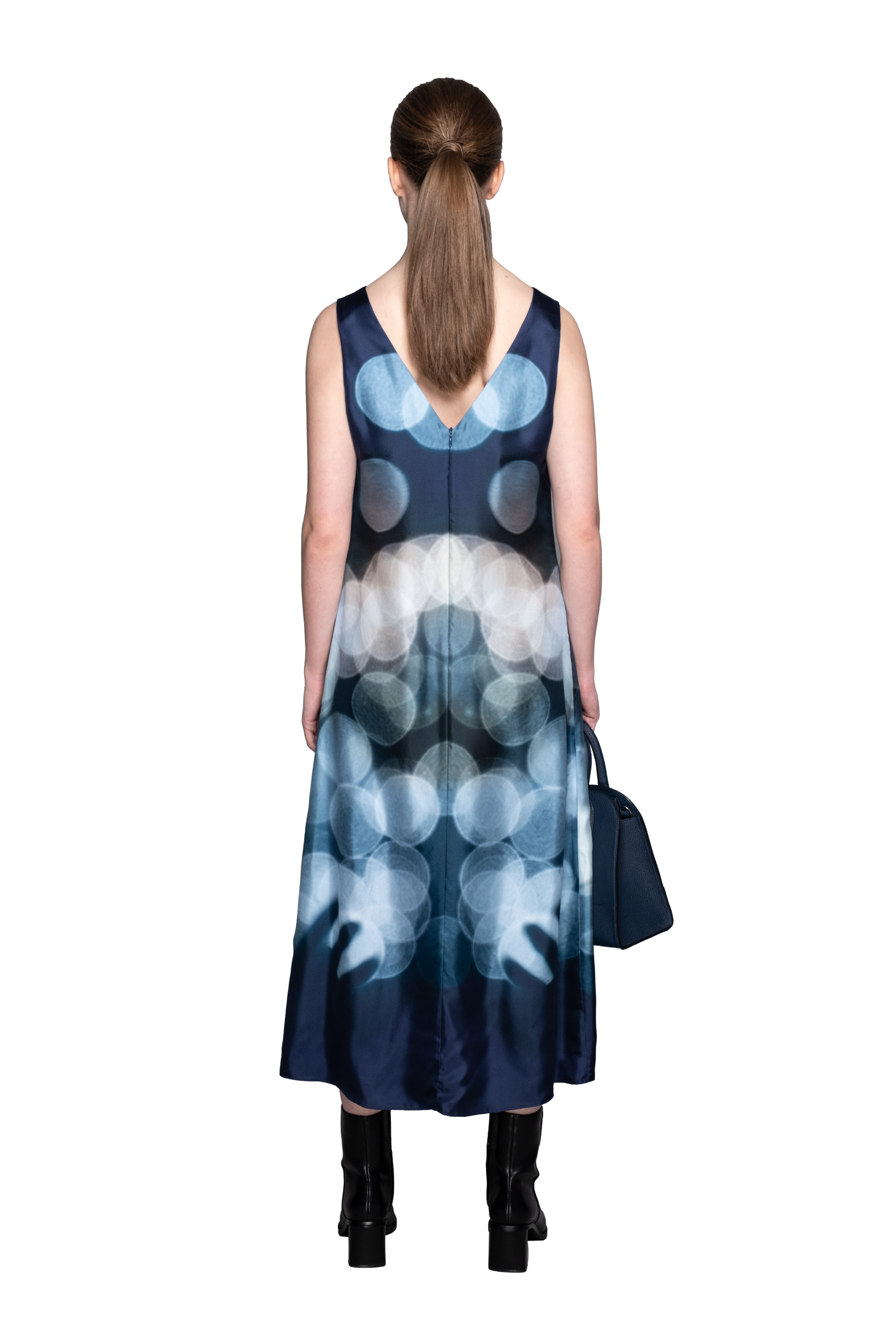 Audience Print Dress in Organic Silk