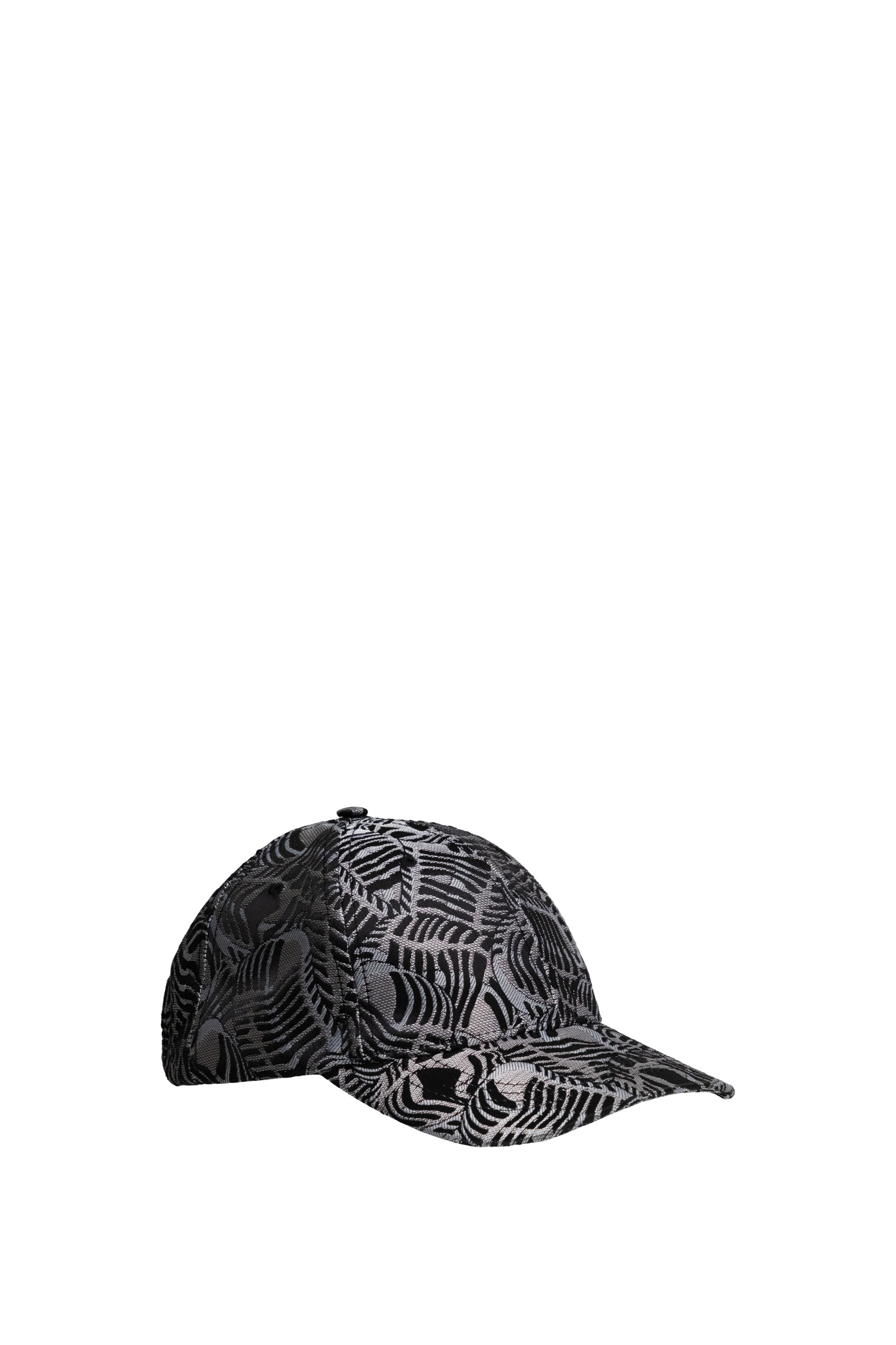 EMBLEMM Baseball Cap in black and silver Liquid Mic Jacquard