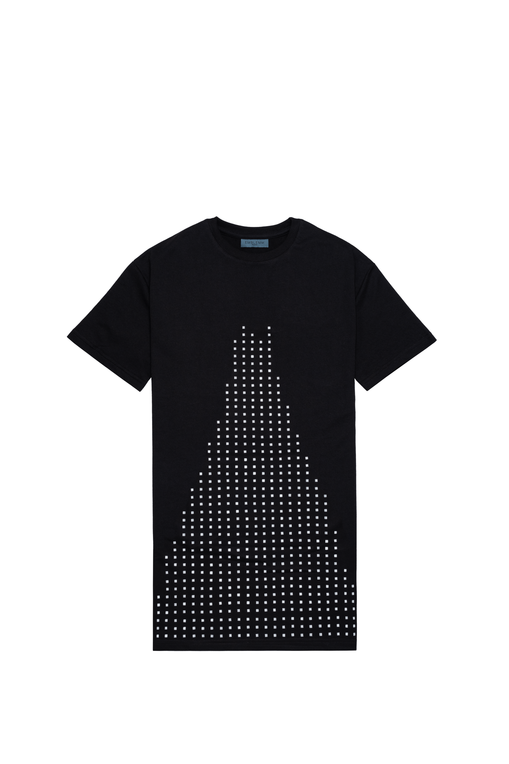 Relaxed Fit T-shirt Dress with Trompe-l'il Equalizer Studs Print in O