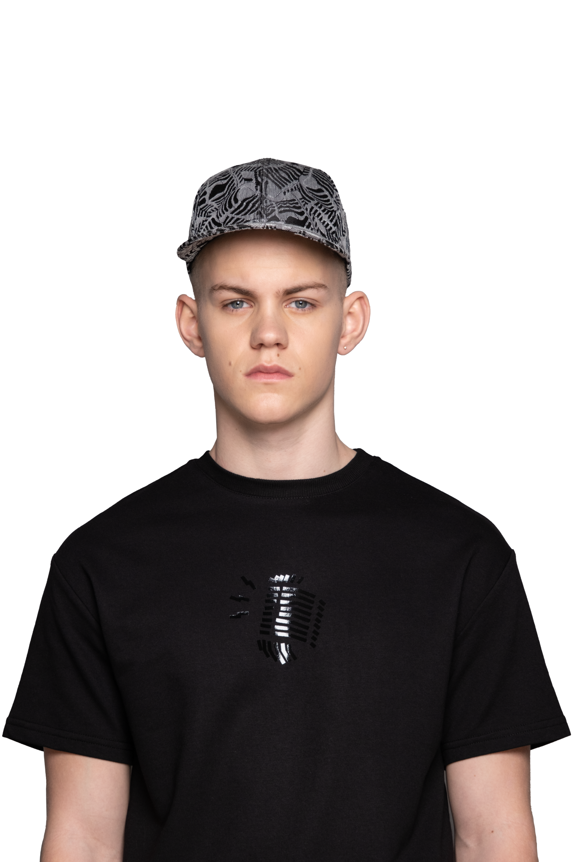 Relaxed fit unisexové triko s potiskem The Mic Tape ze směsi bio bavlny