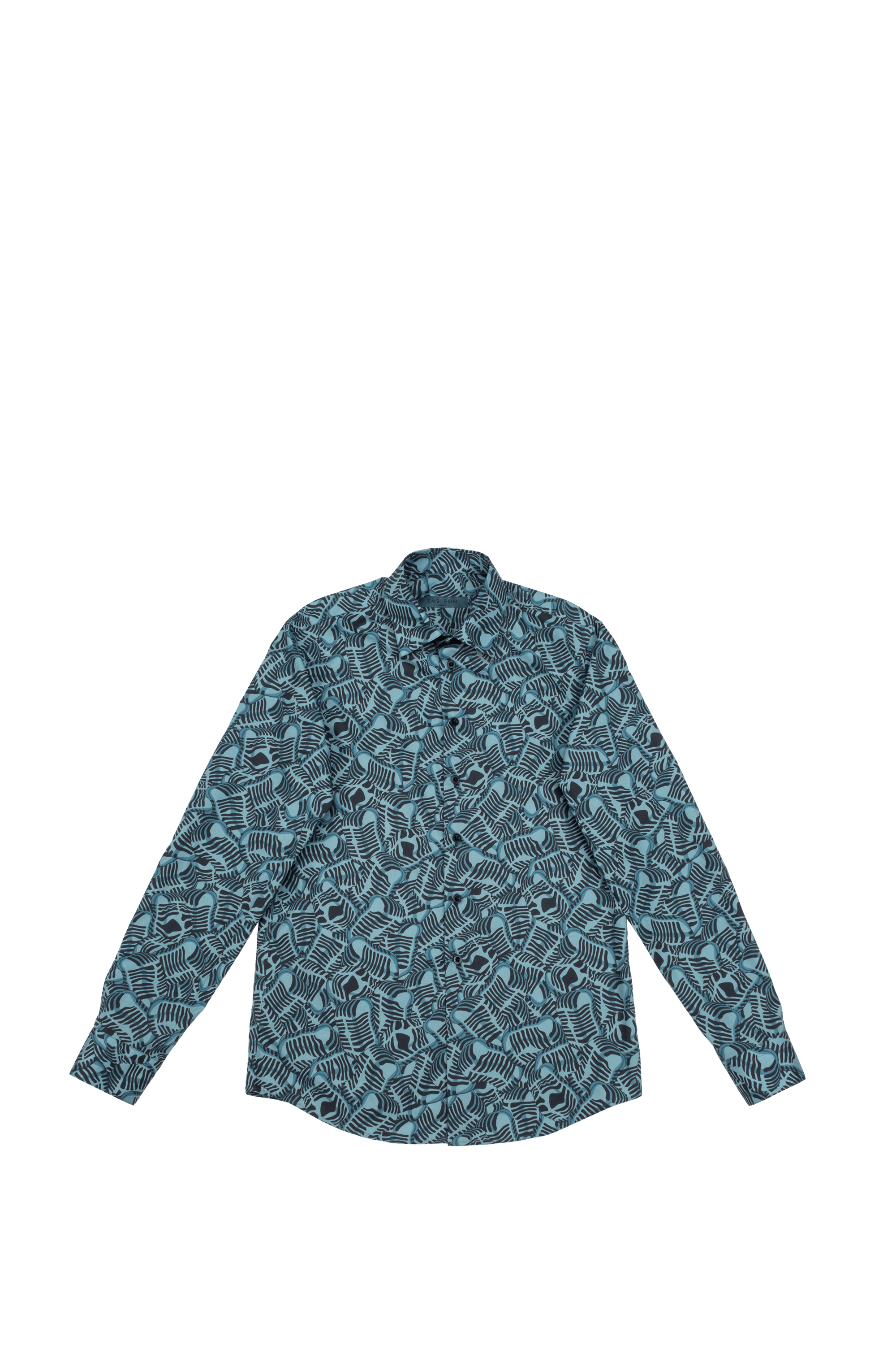 Liquid Mic Print Tailored Shirt in Organic Cotton
