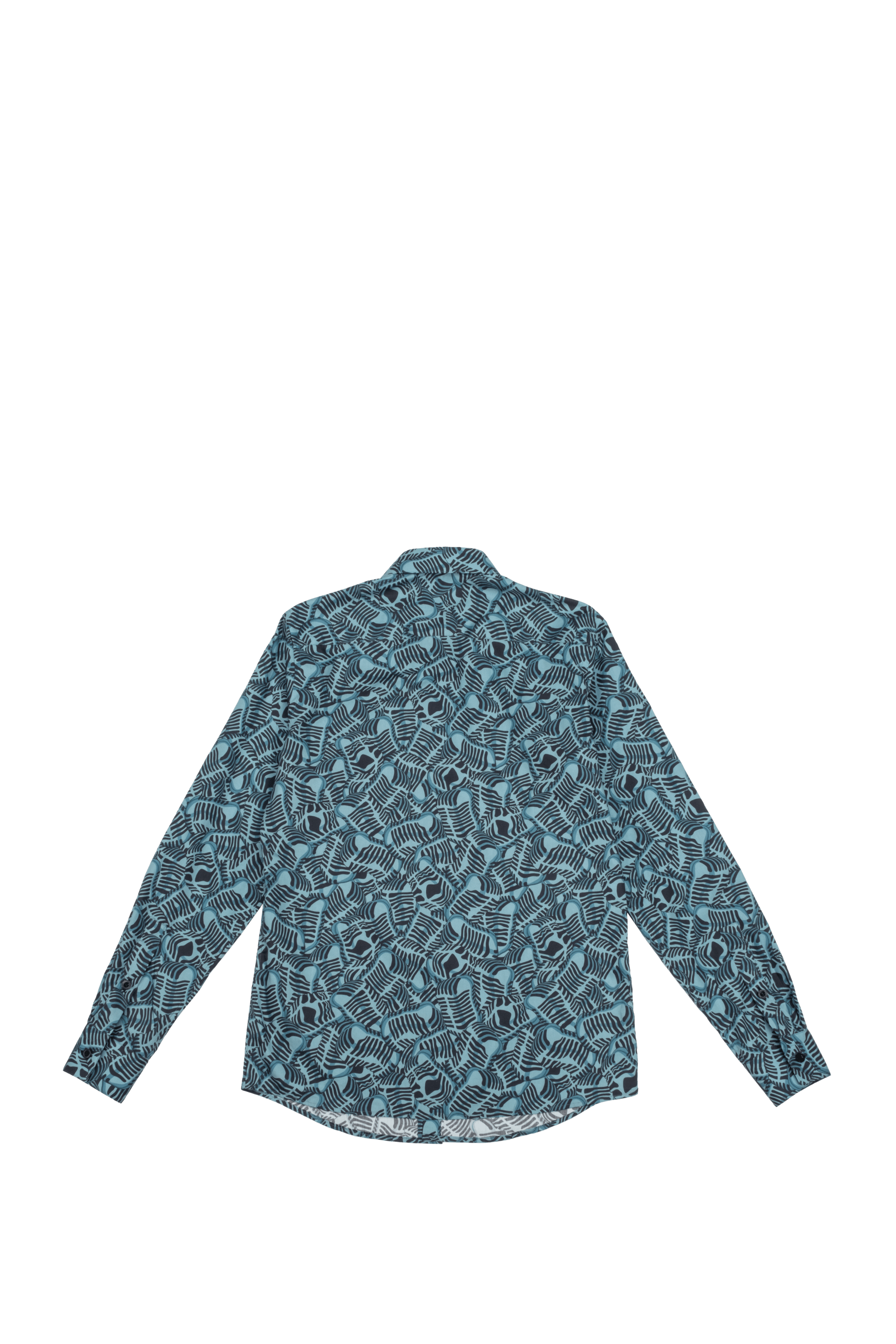 Liquid Mic Print Tailored Shirt in Organic Cotton