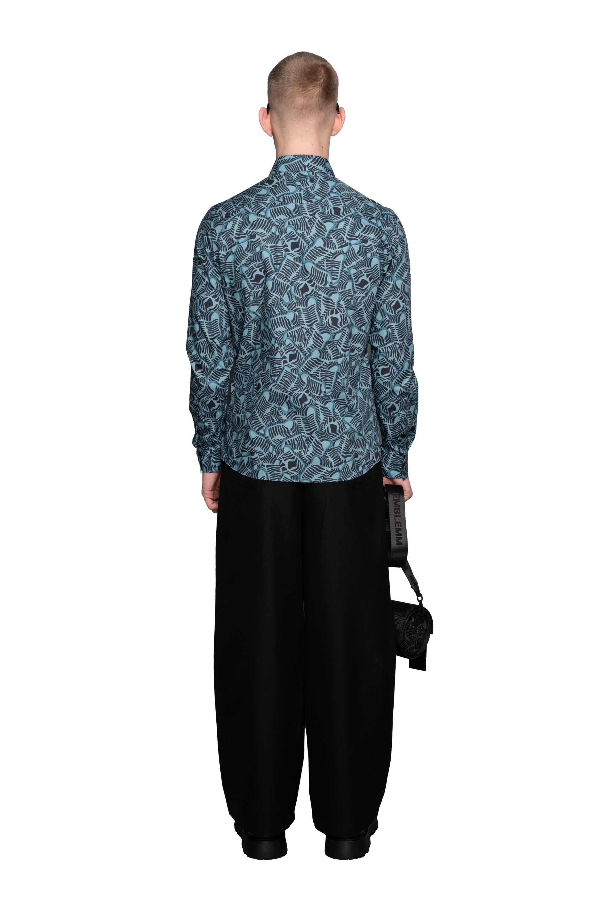 Liquid Mic Print Tailored Shirt in Organic Cotton