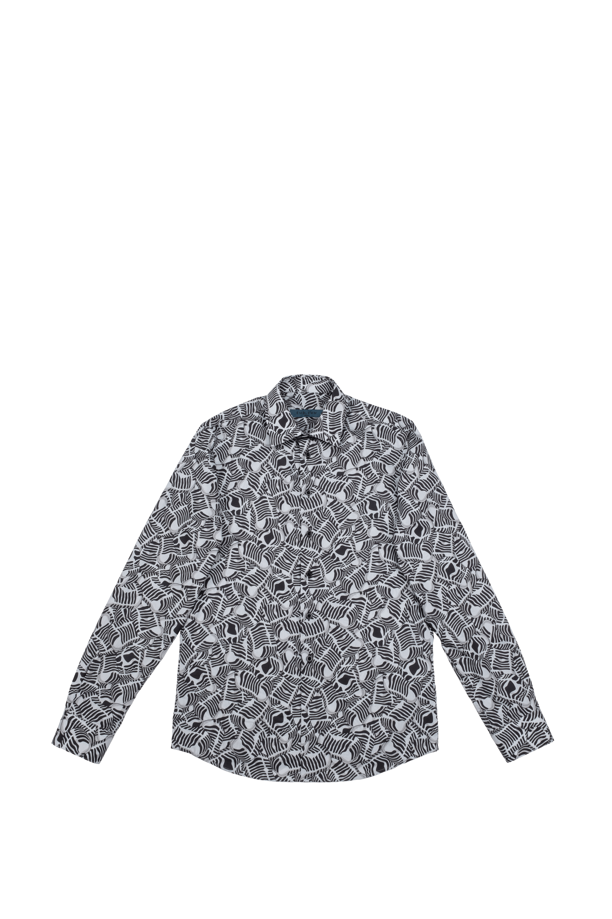 Liquid Mic Print Tailored Shirt in Organic Cotton