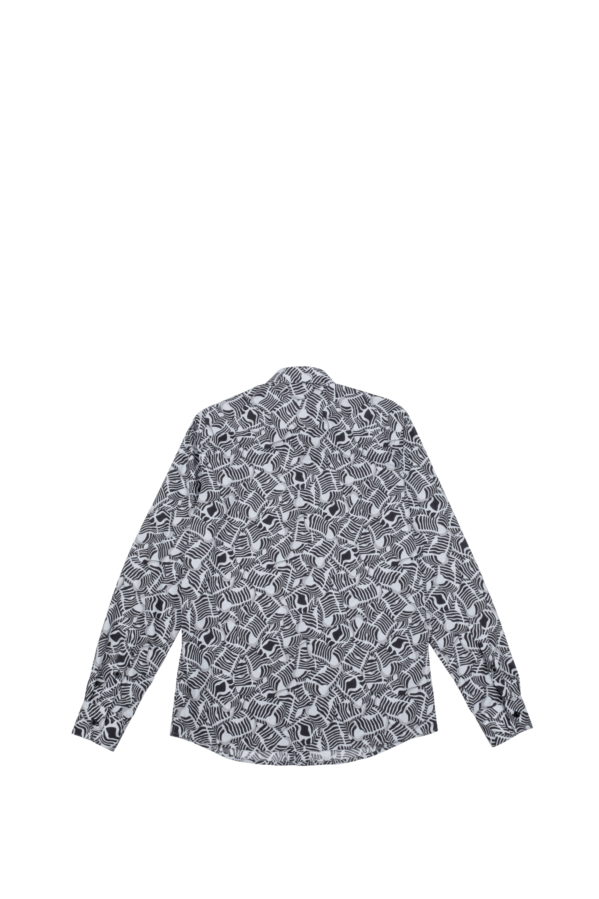 Liquid Mic Print Tailored Shirt in Organic Cotton