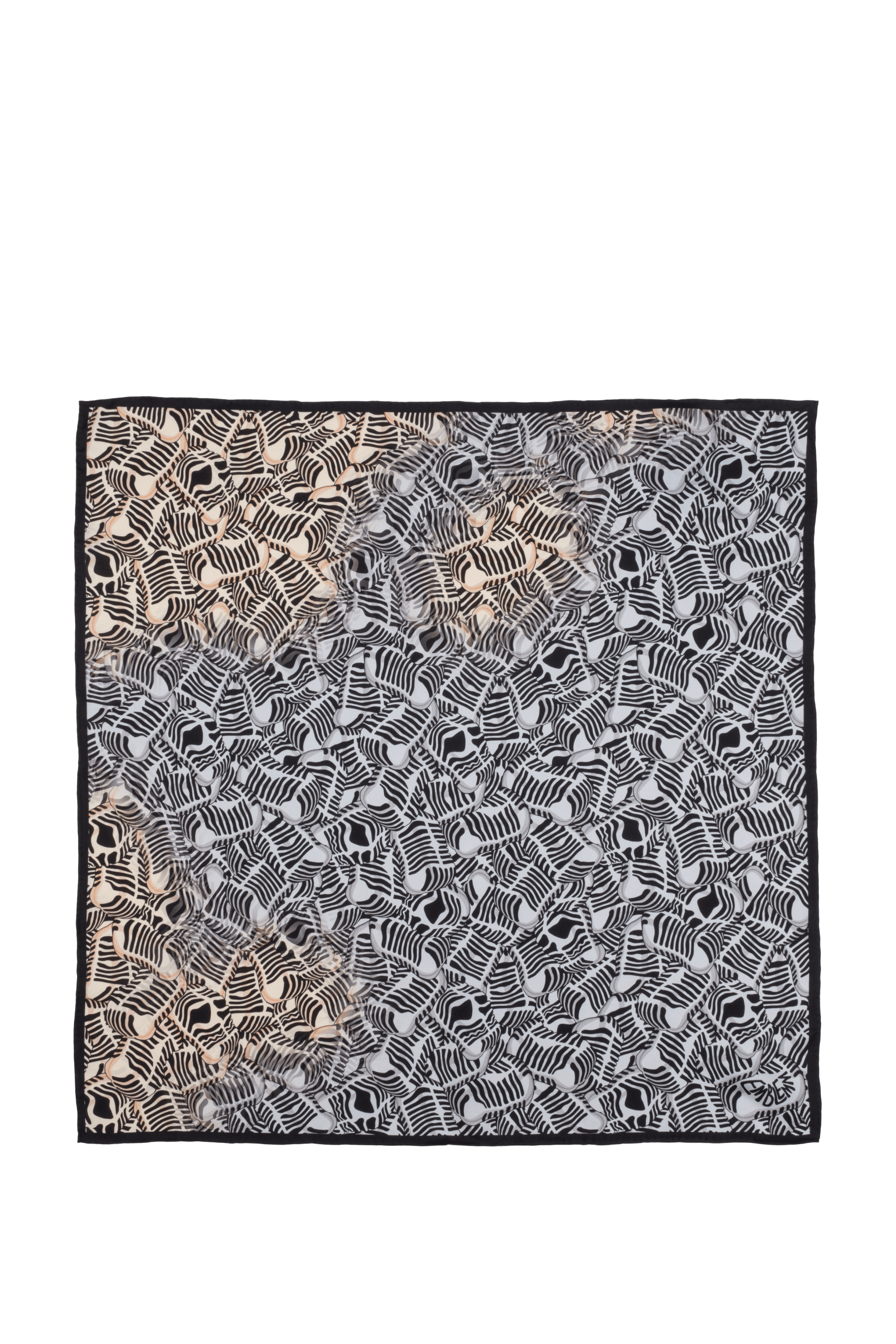 Liquid Mic Print Square Scarf in Organic Silk