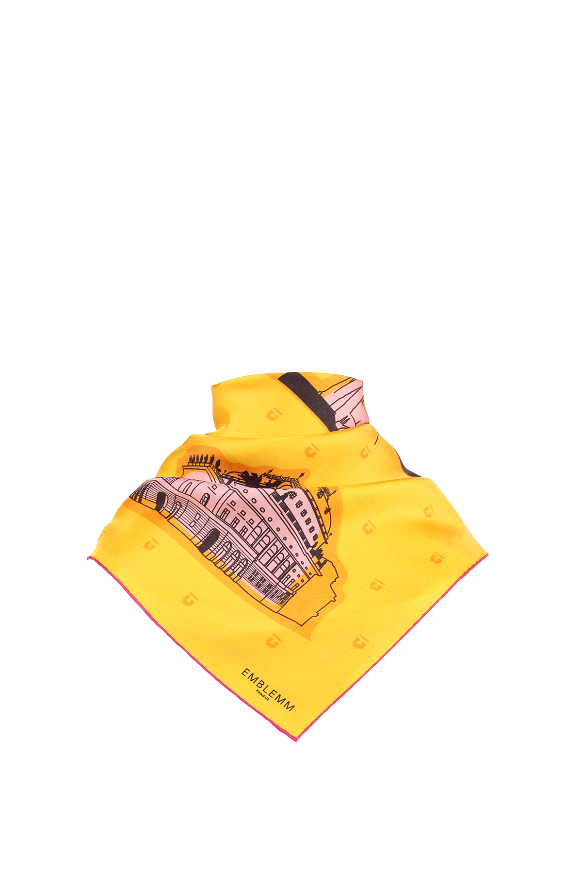 Prague Print Square Scarf in Silk