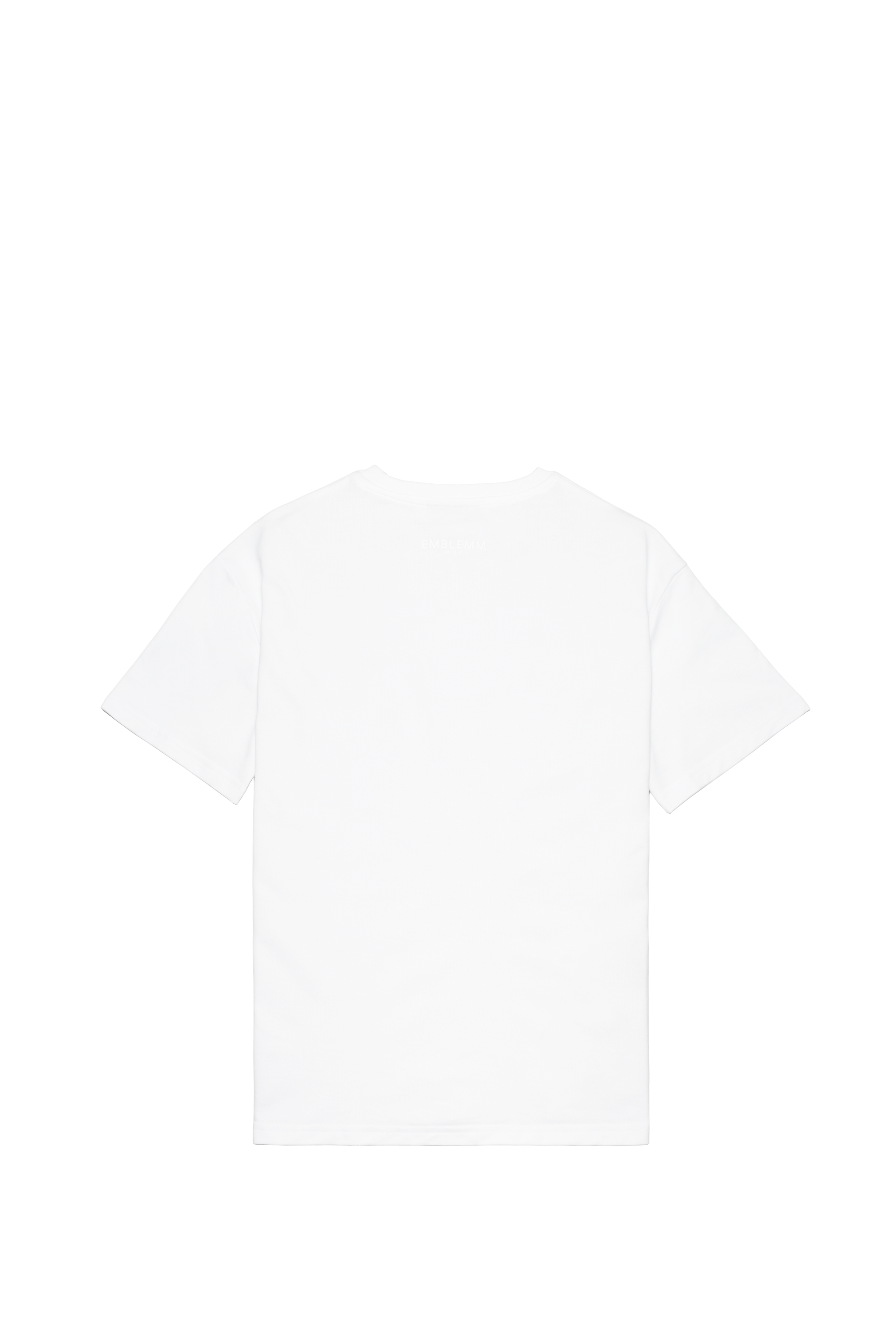 EMBLEMM T-shirt in White Organic Cotton Blend Back
