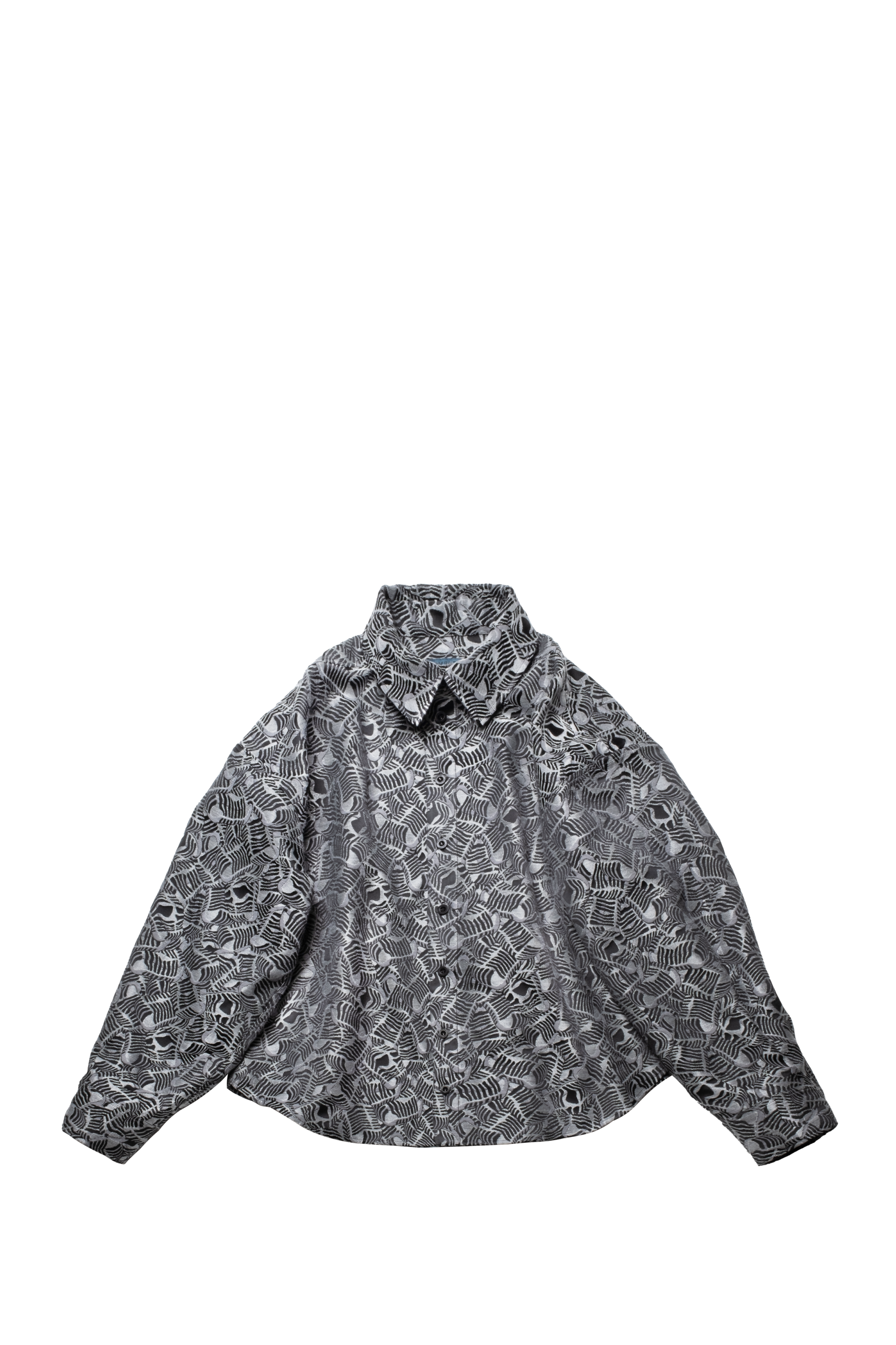 Oversize Shirt in Liquid Mic Jacquard