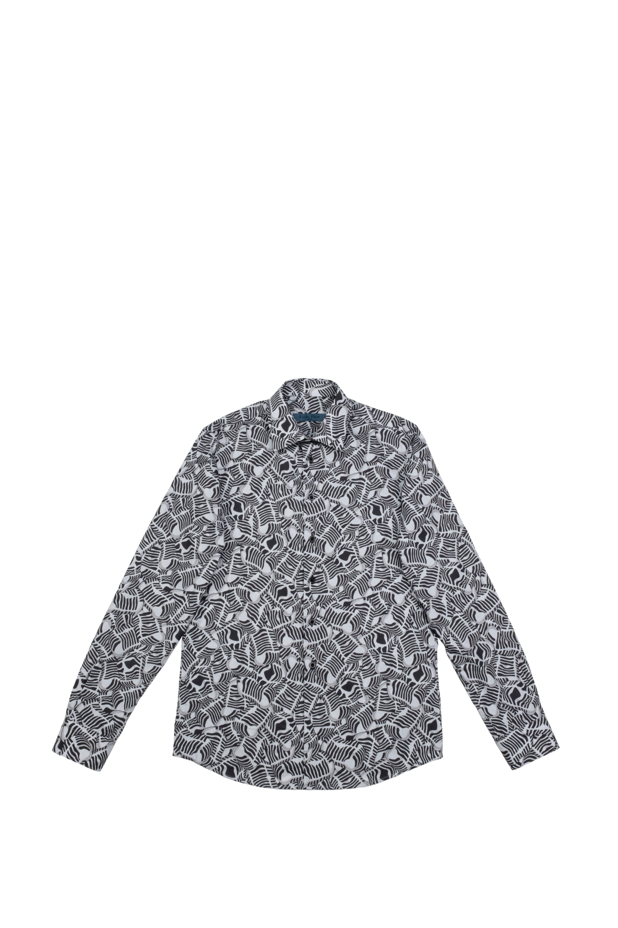 Liquid Mic Print Tailored Shirt in Organic Cotton