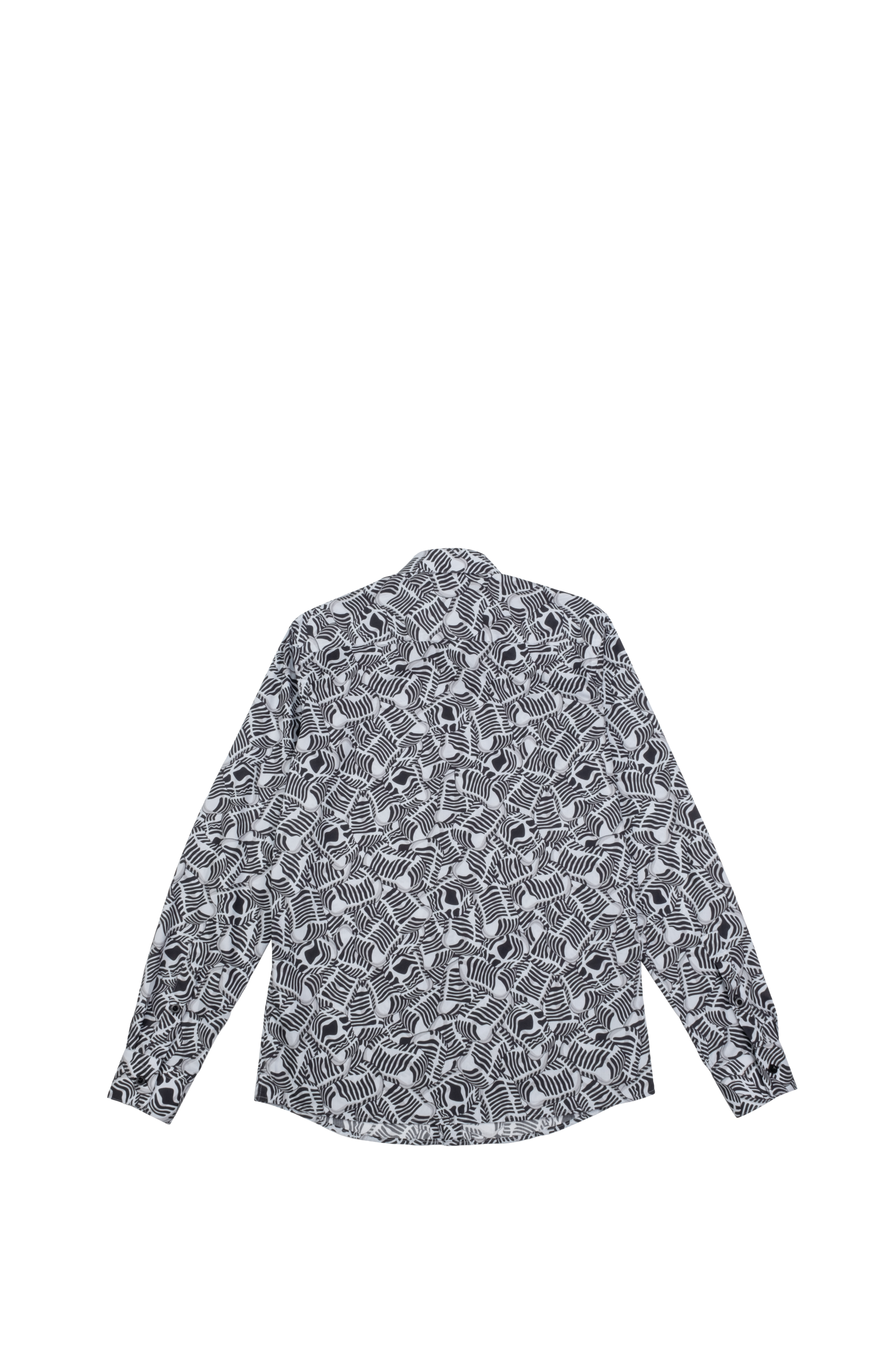 Liquid Mic Print Tailored Shirt in Organic Cotton