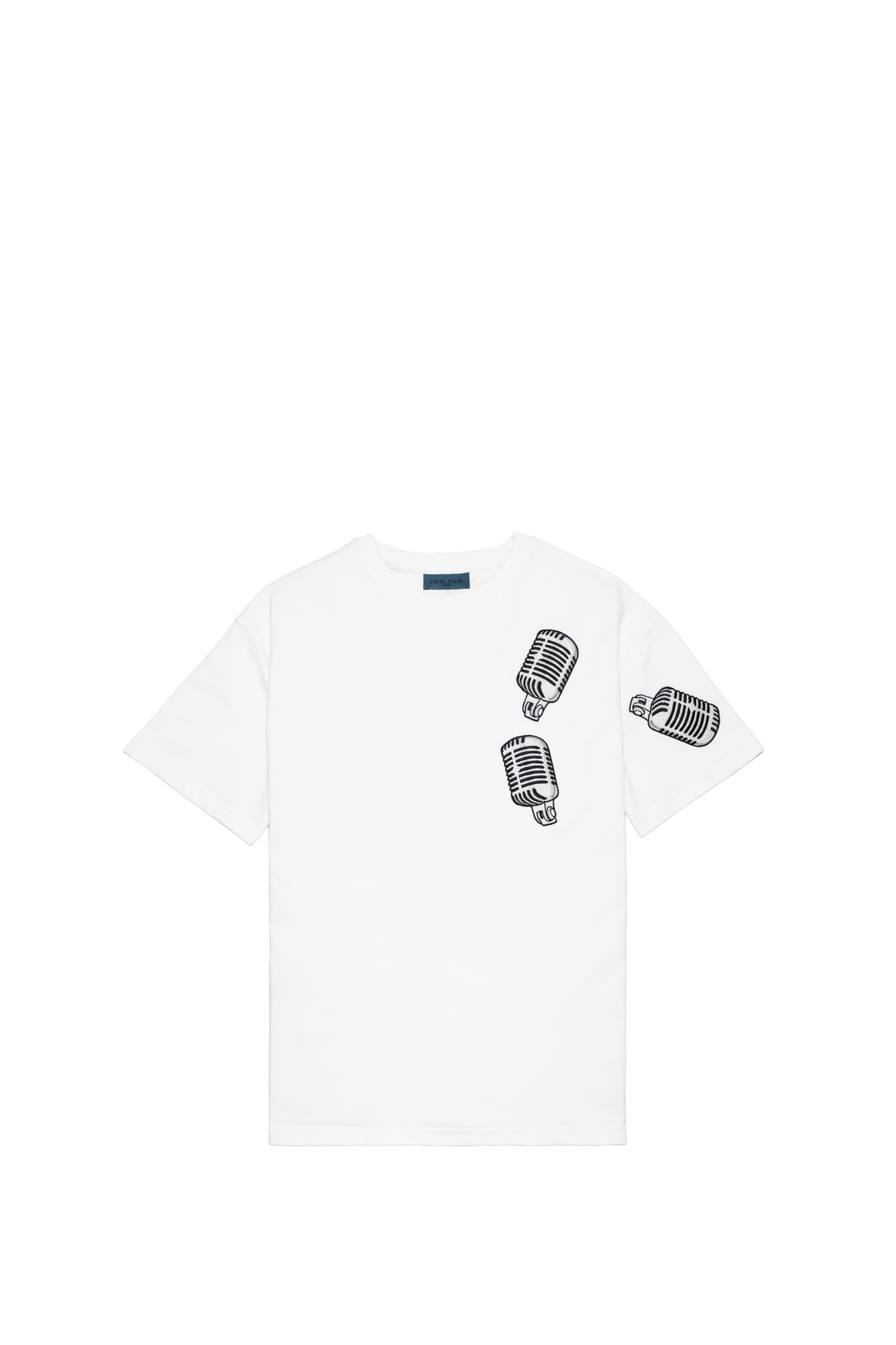 Relaxed Fit Unisex T-shirt with The Mic Patches in Organic Cotton Blend