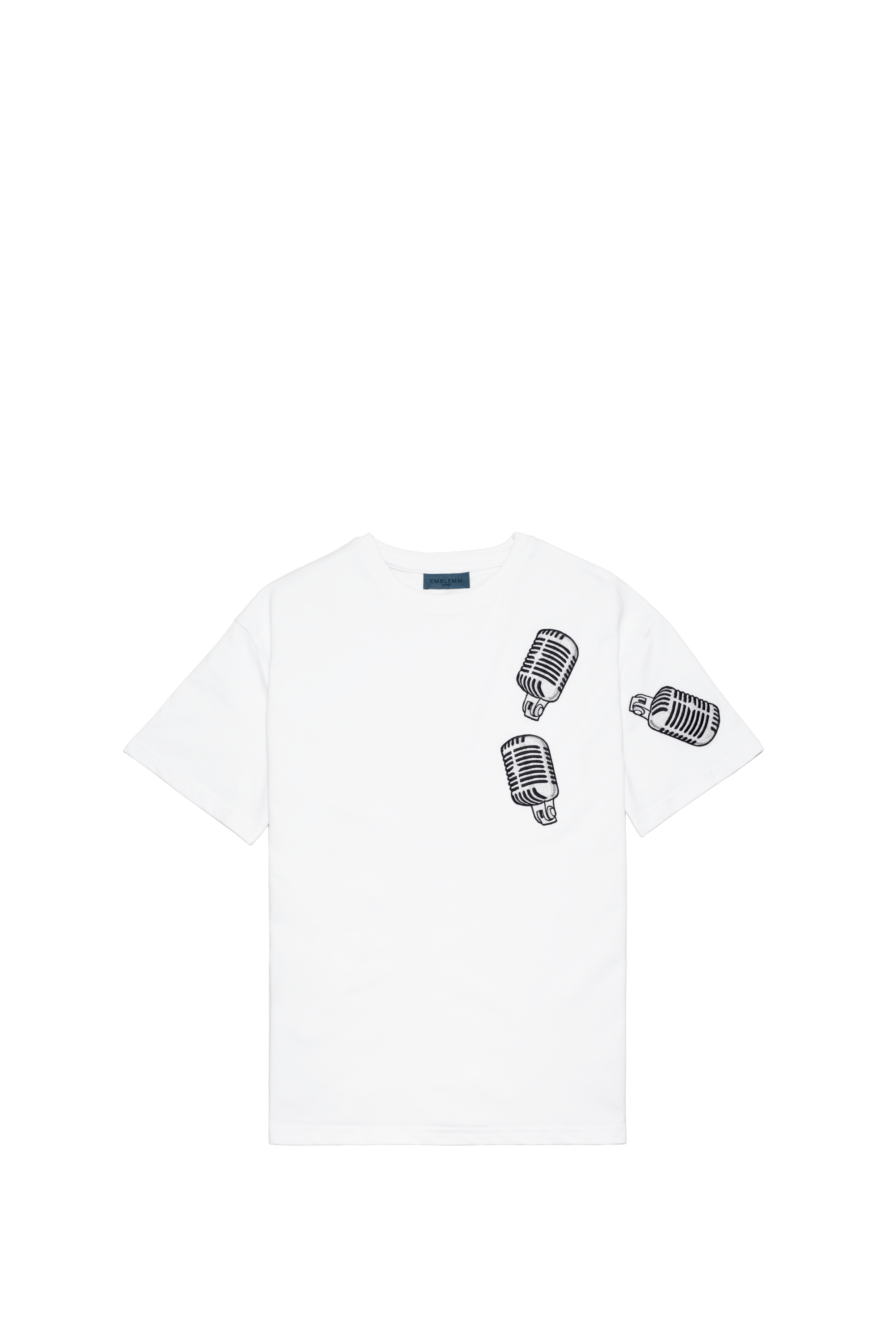 Relaxed fit unisexové triko s nášivkami The Mic ze směsi bio bavlny 