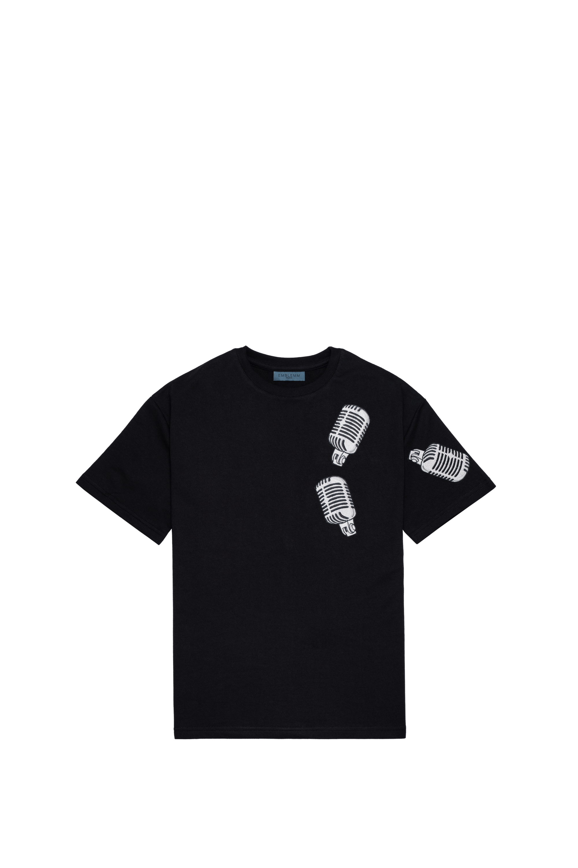 Relaxed fit unisexové triko s nášivkami The Mic ze směsi bio bavlny 