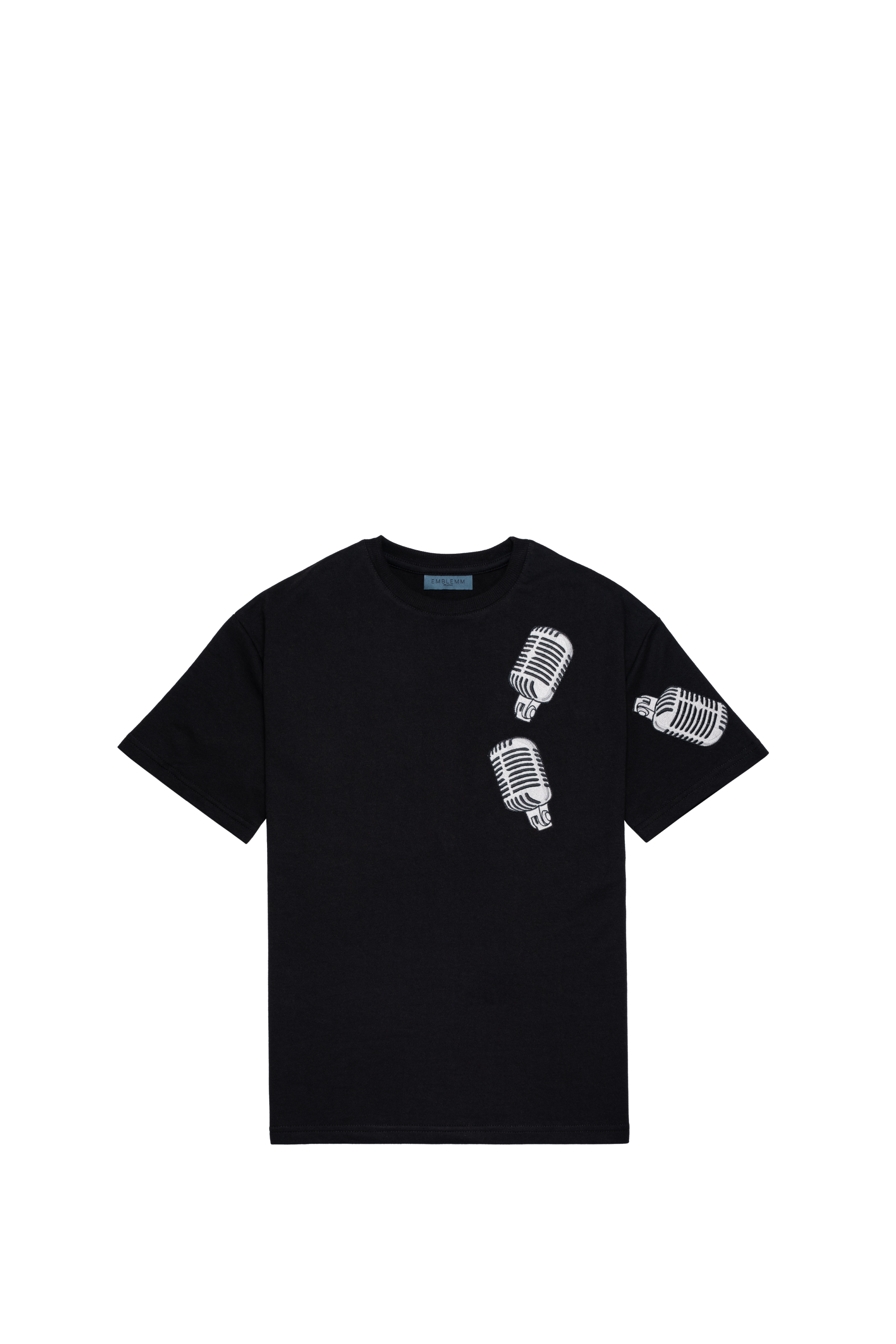 Relaxed Fit Unisex T-shirt with The Mic Patches in Organic Cotton Blend