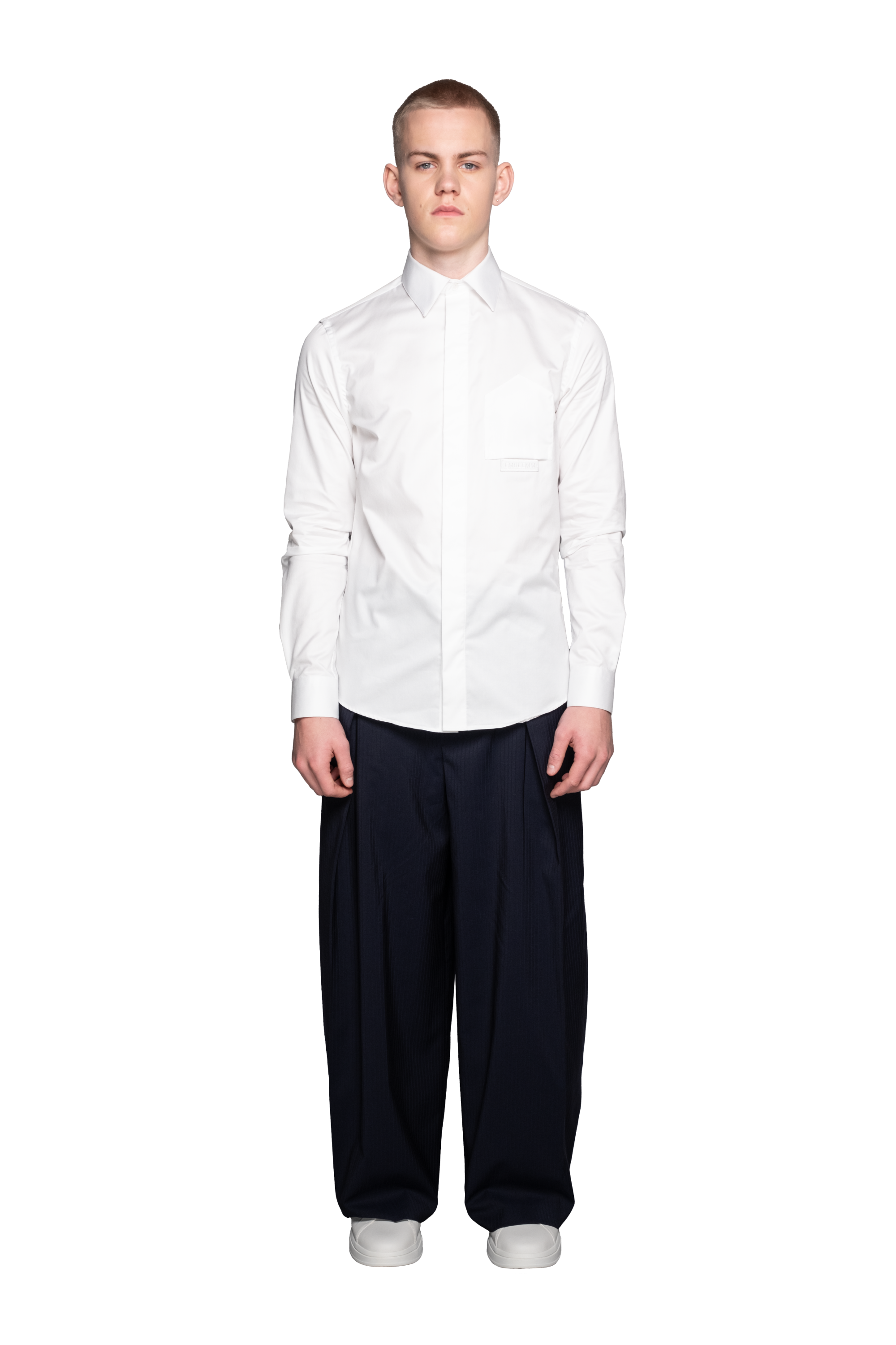 Upside Down Pocket Tailored Shirt in Cotton